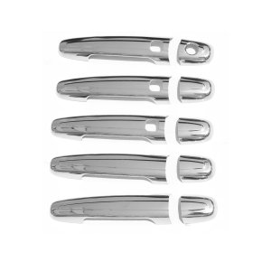 Toyota RAV4 Door Handle Cover - Omac - H1S3 Keyless S.Steel, 10 Pcs - Gloss Silver - '06-'12